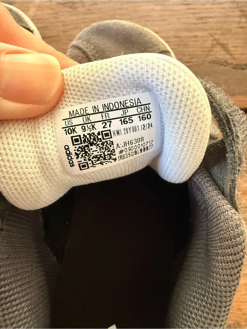 adidas Kids Gray Suede Sneakers with Pastel Stripes